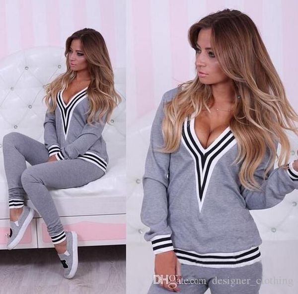 2018 new women's sportswear european and american fashion designer women's women's sports and leisure suit, Gray
2018 new women's sportswear european and american fashion designer women's women's sports and leisure suit, Gray