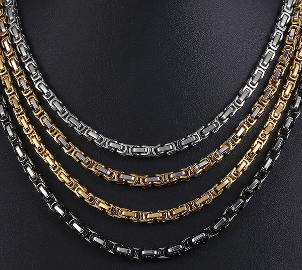 5/8mm byzantine box chain men's stainless steel chain gold, silver, black and silver advanced men's jewelry
5/8mm byzantine box chain men's stainless steel chain gold, silver, black and silver advanced men's jewelry