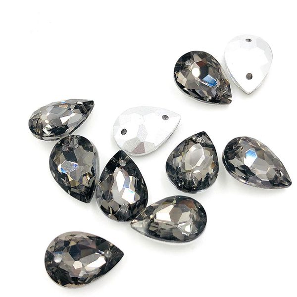 10x14 / 13x18mm luxury алмазные капли воды серый стеклянный кристалл pointback двойные отверстия пришить стразы diy платье свадебные аксессу, Black
10x14 / 13x18mm luxury алмазные капли воды серый стеклянный кристалл pointback двойные отверстия пришить стразы diy платье свадебные аксессу, Black