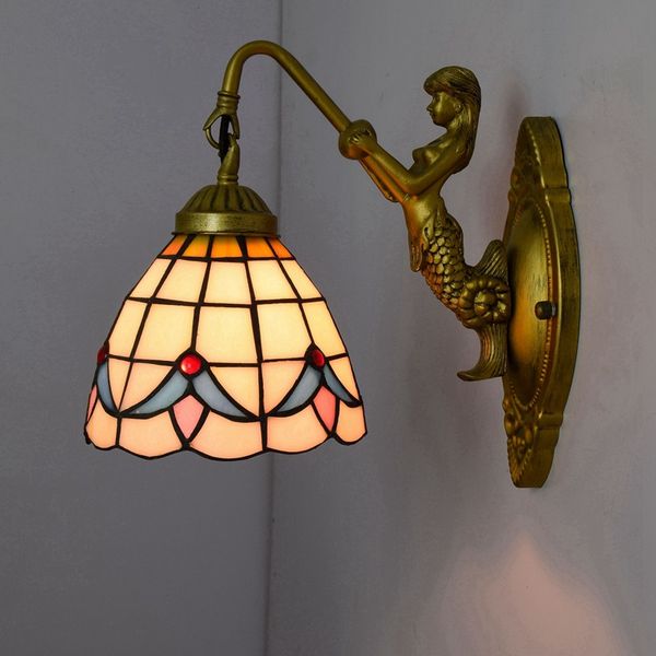 stained glass wall lamps with resin mermaid body light fixture creative magnolia pattern lampshade wall sconce
stained glass wall lamps with resin mermaid body light fixture creative magnolia pattern lampshade wall sconce