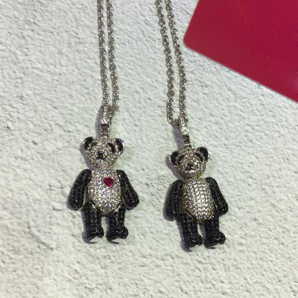 high fashion zircon lovely panda pendant necklace for women men silver black white color chain fine jewelry
high fashion zircon lovely panda pendant necklace for women men silver black white color chain fine jewelry