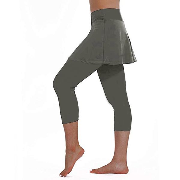 women's casual skirt leggings tennis pants patchwork yoga pants sports fitness cropped culottes elastic sports stretch leggings, White;red
women's casual skirt leggings tennis pants patchwork yoga pants sports fitness cropped culottes elastic sports stretch leggings, White;red