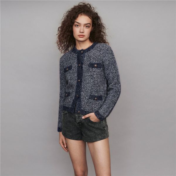 women's jackets women jacket coat fragrance bright silk knitted long sleeve round neck solid color luxury elegant top, Black;brown
women's jackets women jacket coat fragrance bright silk knitted long sleeve round neck solid color luxury elegant top, Black;brown