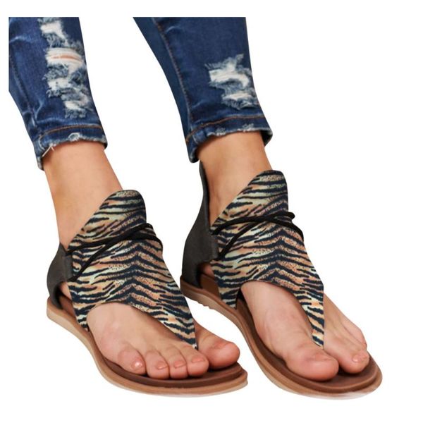 38# summer roman retro women sandals leopard print shoes women large size 35-43 flats sandals beach zapatos, Black
38# summer roman retro women sandals leopard print shoes women large size 35-43 flats sandals beach zapatos, Black