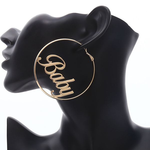 exaggerated hollow big hoop earrings for women gold simple baby femme letter circle earring punk romantic jewelry gift party, Golden;silver
exaggerated hollow big hoop earrings for women gold simple baby femme letter circle earring punk romantic jewelry gift party, Golden;silver