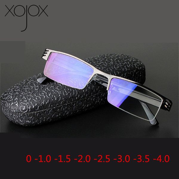 xojox finished myopia glasses women men metal half-rimmed blue film short-sighted eyewears student nearsighted spectacles, Black
xojox finished myopia glasses women men metal half-rimmed blue film short-sighted eyewears student nearsighted spectacles, Black