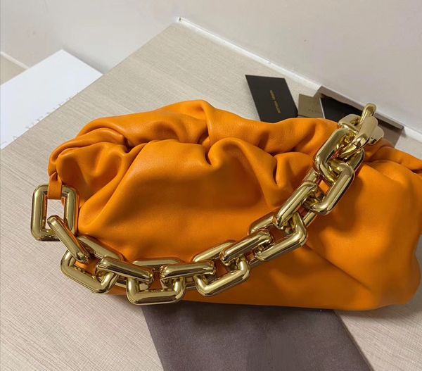 31cm factory supply orange italy genuine soft leather pleated pouch big gold chain handbag lady shoulder bag handbag evening bags ship
31cm factory supply orange italy genuine soft leather pleated pouch big gold chain handbag lady shoulder bag handbag evening bags ship
