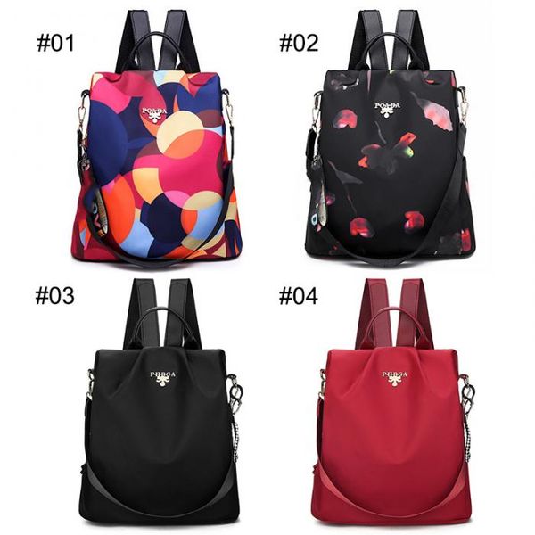 women waterproof oxford cloth backpack large capacity student schoolbag ab@w3