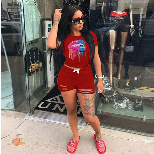 women tracksuit solid color hole lips designer two piece set outfits t shirt shorts summer casual sport suit 6 colors d63008, Gray
women tracksuit solid color hole lips designer two piece set outfits t shirt shorts summer casual sport suit 6 colors d63008, Gray