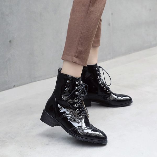 big size 9 10 11 12 boots women shoes ankle boots for women ladies shoes woman winter cross lacing with cut-out lace, Black
big size 9 10 11 12 boots women shoes ankle boots for women ladies shoes woman winter cross lacing with cut-out lace, Black