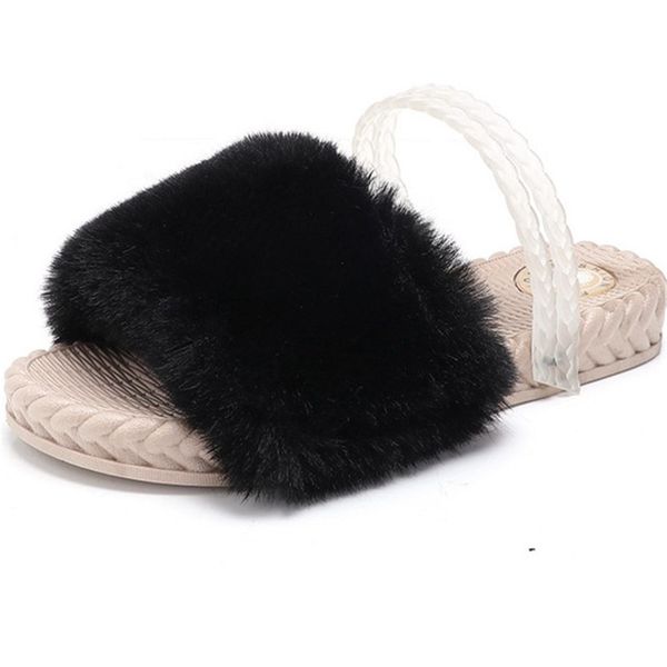furry slippers sandels flat mule faux fur slippers women new fashion non-slip plush warm indoor shoes fluffy slides women's flip flops, Black
furry slippers sandels flat mule faux fur slippers women new fashion non-slip plush warm indoor shoes fluffy slides women's flip flops, Black