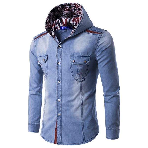 quality good uk button men's hooded shirt cotton long sleeve demin shirt man casual streetwear hip hop chest pocket cowboy, White;black
quality good uk button men's hooded shirt cotton long sleeve demin shirt man casual streetwear hip hop chest pocket cowboy, White;black