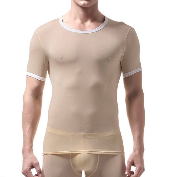 undershirts slim tight men's stretch short sleeve t-shirt ultra thin ice silk undershirt mens breathable tee shirt underwear, Black;brown
undershirts slim tight men's stretch short sleeve t-shirt ultra thin ice silk undershirt mens breathable tee shirt underwear, Black;brown