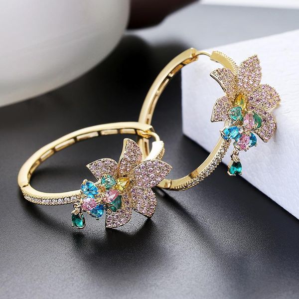 luxury flower earrings for women zircon round hoop earrings gold plating xiumeiyizu new fashion jewelry export brazil t200225, Golden
luxury flower earrings for women zircon round hoop earrings gold plating xiumeiyizu new fashion jewelry export brazil t200225, Golden