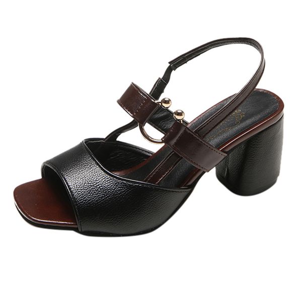 feminino light breathable mesh shoes women's wild high heels with a buckle sandals thick heel peep toe casual shoes#520, Black
feminino light breathable mesh shoes women's wild high heels with a buckle sandals thick heel peep toe casual shoes#520, Black