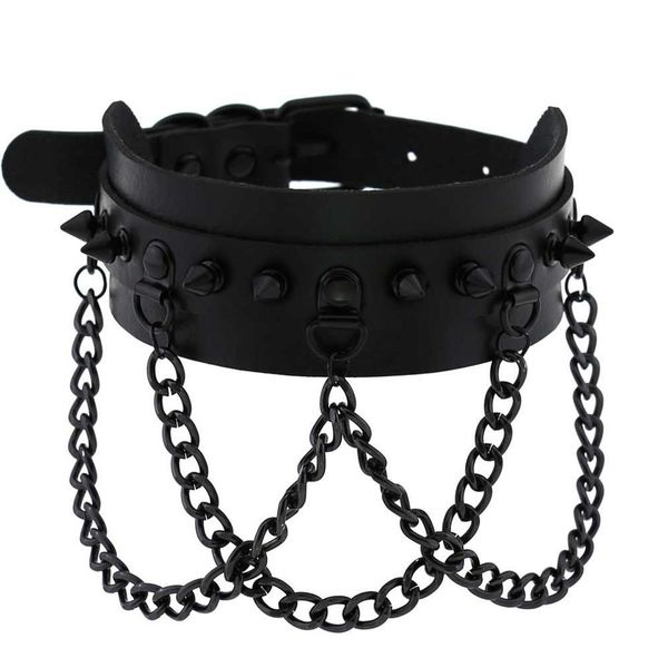 diezi 16 colors 2020 new punk harajuku cosplay black chain rivet pu leather choker tassel necklace for women statement necklaces, Silver
diezi 16 colors 2020 new punk harajuku cosplay black chain rivet pu leather choker tassel necklace for women statement necklaces, Silver
