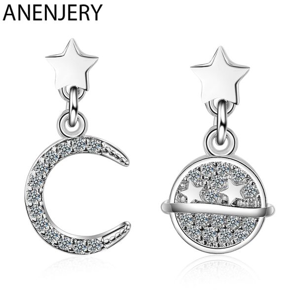 anenjery 925 sterling silver zircon moon star planet earrings for women simple joker asymmetric design earrings s-e917, Golden;silver
anenjery 925 sterling silver zircon moon star planet earrings for women simple joker asymmetric design earrings s-e917, Golden;silver