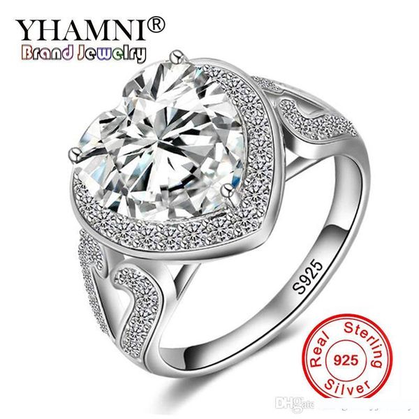 yhamni authentic 100% natural 925 sterling silver ring big love heart ring original wedding jewelry wholesale r193, Slivery;golden
yhamni authentic 100% natural 925 sterling silver ring big love heart ring original wedding jewelry wholesale r193, Slivery;golden