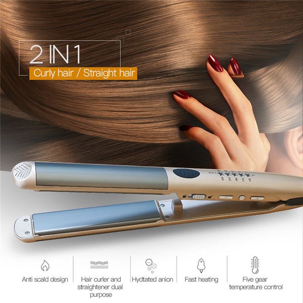 negative ion electric hair straightening iron professional hair straightener 5 level temperature hair curler flat iron with lock
negative ion electric hair straightening iron professional hair straightener 5 level temperature hair curler flat iron with lock