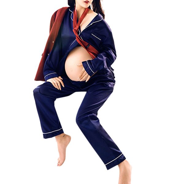 autumn winter women pregnants pajamas sets pgraphy maternity long sleeves pants set suit sleepcoat home clothes#g4, White
autumn winter women pregnants pajamas sets pgraphy maternity long sleeves pants set suit sleepcoat home clothes#g4, White