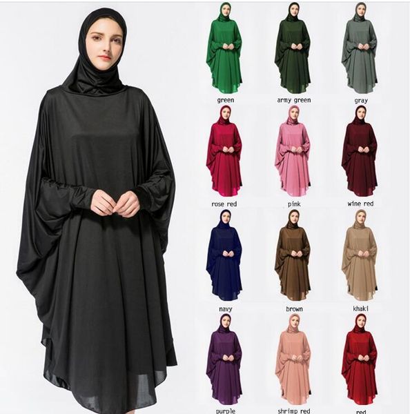 fashion muslim one piece long hijab with sleeve 115~150cm, Red 
fashion muslim one piece long hijab with sleeve 115~150cm, Red