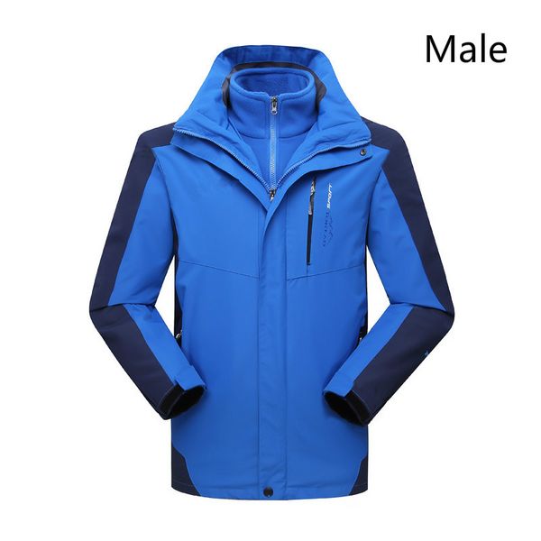 two sets of stormtrooper suits for men and women waterproof outdoor mountaineering suits three-in-one jackets for lovers, Gray;blue
two sets of stormtrooper suits for men and women waterproof outdoor mountaineering suits three-in-one jackets for lovers, Gray;blue