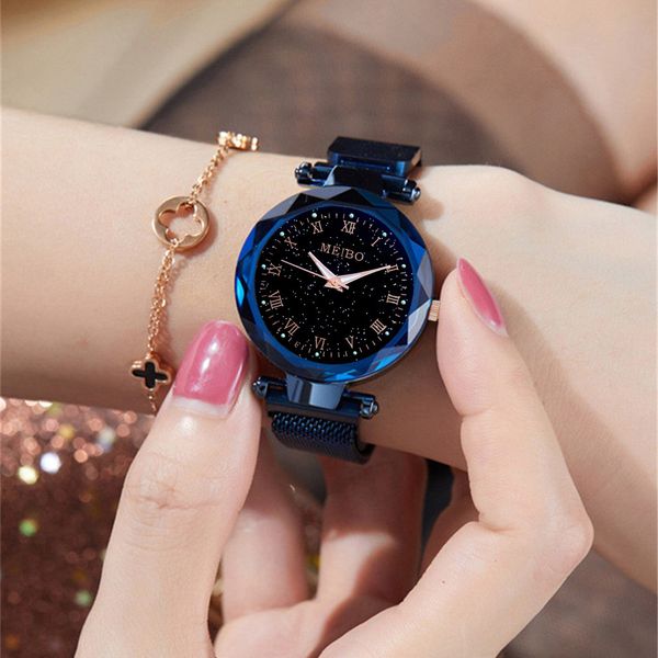 luxury women bracelet watches starry sky flat glass mesh with magnetic buckle ladies quartz watch crystal wrist watches clock, Slivery;brown
luxury women bracelet watches starry sky flat glass mesh with magnetic buckle ladies quartz watch crystal wrist watches clock, Slivery;brown