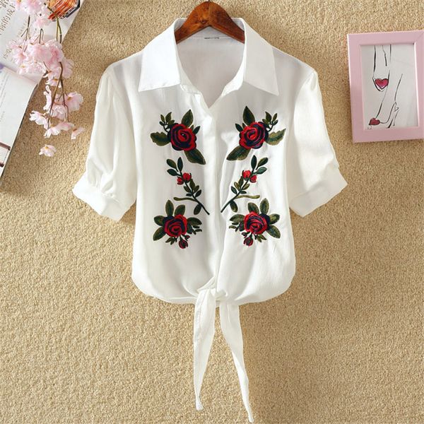 2020 new women blouse embroidery shirts 2020 korean short sleeve flower embroidery blouse lady summer plus size female clothes, White
2020 new women blouse embroidery shirts 2020 korean short sleeve flower embroidery blouse lady summer plus size female clothes, White