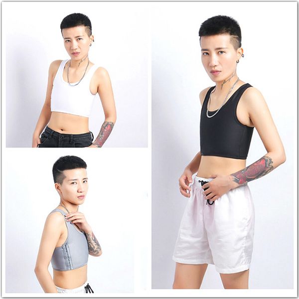 women seamless summer short vest flat breast binder corset tomboy lesbian underwear comfortable tank shaper bustier, White
women seamless summer short vest flat breast binder corset tomboy lesbian underwear comfortable tank shaper bustier, White