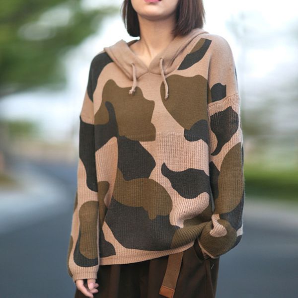 autumn loose fashion all-match women pullovers hooded knitted sweaters 2019 new long sleeve floral print sweaters, White;black
autumn loose fashion all-match women pullovers hooded knitted sweaters 2019 new long sleeve floral print sweaters, White;black