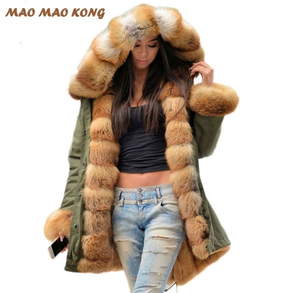 2019 new women winter large fox fur hooded coat parkas outwear long detachable lining jacket mr brand y191016, Black;brown
2019 new women winter large fox fur hooded coat parkas outwear long detachable lining jacket mr brand y191016, Black;brown