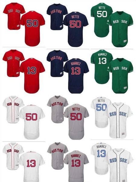 men women youth majestic red custom sox jersey #50 mookie betts 13 hanley ramirez home blue red baseball jerseys, Blue;black 
men women youth majestic red custom sox jersey #50 mookie betts 13 hanley ramirez home blue red baseball jerseys, Blue;black