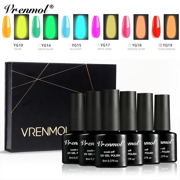 vrenmol glow in the dark gel nail polish nail art kit semi permanent primer soak off uv led gel varnish luminous polish set
vrenmol glow in the dark gel nail polish nail art kit semi permanent primer soak off uv led gel varnish luminous polish set