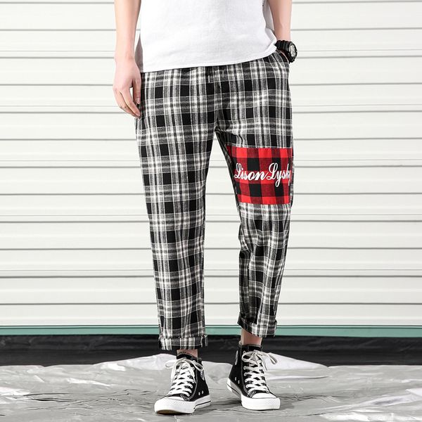 spring new plaid pants men fashion letters printed casual trousers man streetwear hip hop loose joggers sweatpants m-5xl, Black
spring new plaid pants men fashion letters printed casual trousers man streetwear hip hop loose joggers sweatpants m-5xl, Black
