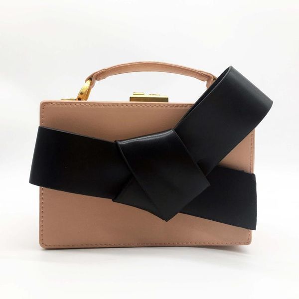 2020 new women's bag bow bag shoulder cross casual small square