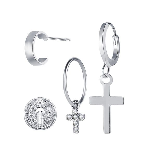 hoop & huggie 4pcs/kit geometric cross earrings set for women silver color hip hop c-shape coin earring female jewelry gifts girls, Golden;silver
hoop & huggie 4pcs/kit geometric cross earrings set for women silver color hip hop c-shape coin earring female jewelry gifts girls, Golden;silver