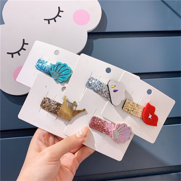 hair accessories children's clip headwear romance princess crown cloud shell sequins hairpin, Slivery;white
hair accessories children's clip headwear romance princess crown cloud shell sequins hairpin, Slivery;white