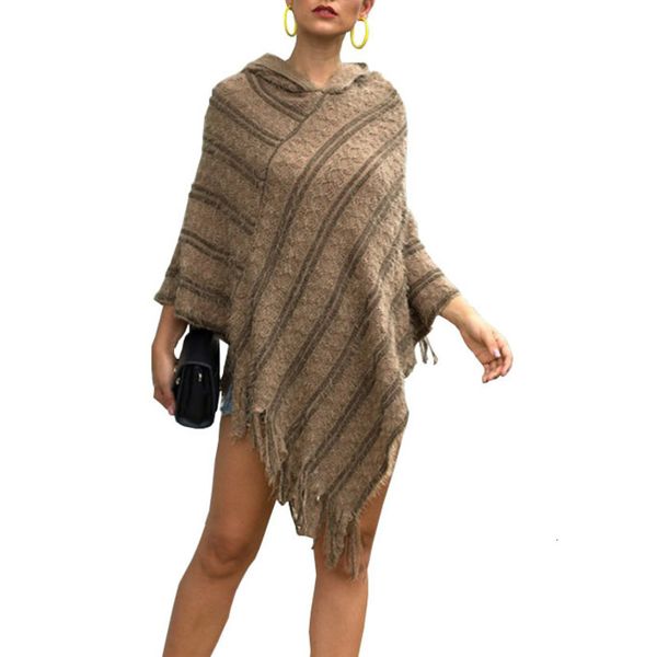 pullover hat tassels cloak stripe v neck sweater women spring and autumn irregular pull femme shawl, Black
pullover hat tassels cloak stripe v neck sweater women spring and autumn irregular pull femme shawl, Black