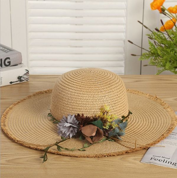 chunchan new sweet flower papyrus straw hat custom monochrome large brim bonnet sunshade beach hat lady women hat, Blue;gray
chunchan new sweet flower papyrus straw hat custom monochrome large brim bonnet sunshade beach hat lady women hat, Blue;gray