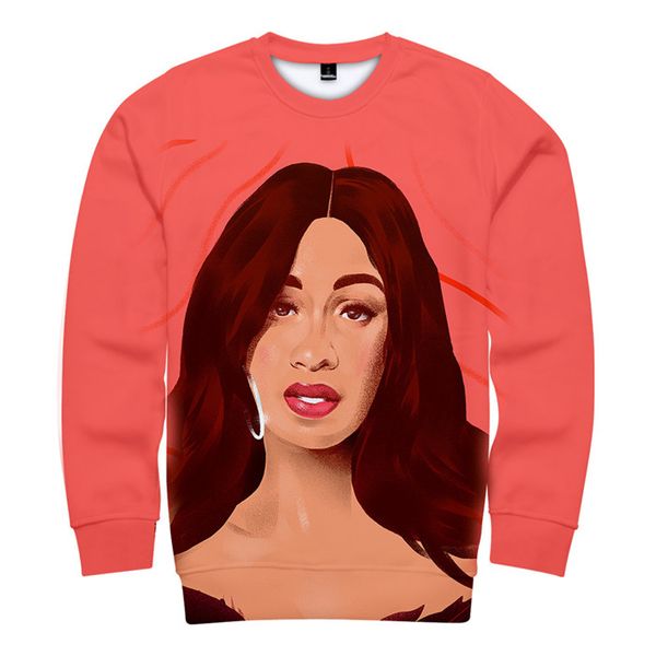 womens cardi b pullover sweatshirts 3d printed fashion round neck long sleeve singer ladies hoodies rapper female clothing, Black
womens cardi b pullover sweatshirts 3d printed fashion round neck long sleeve singer ladies hoodies rapper female clothing, Black