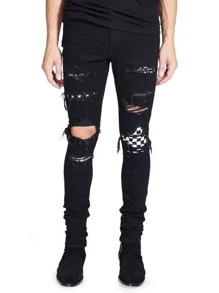 american streetwear fashion men jeans black color elastic destroyed ripped jeans men broken pants hip hop skinny homme, Blue
american streetwear fashion men jeans black color elastic destroyed ripped jeans men broken pants hip hop skinny homme, Blue