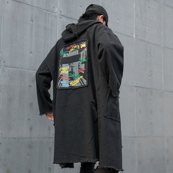men vintage loose streetwear hip hop punk gothic hooded windbreaker jacket male casual long denim trench coat outerwear overcoat, Tan;black
men vintage loose streetwear hip hop punk gothic hooded windbreaker jacket male casual long denim trench coat outerwear overcoat, Tan;black