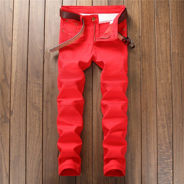 european and american street biker jeans high street men and women personality drape slim straight tube men's jeans, Blue
european and american street biker jeans high street men and women personality drape slim straight tube men's jeans, Blue