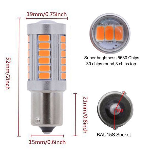 4pcs car taillights steering brake steering signal amber 12v 1156py bau15s py21w led 33smd brake steering light
4pcs car taillights steering brake steering signal amber 12v 1156py bau15s py21w led 33smd brake steering light