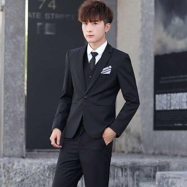new suit suit for men three piece for south korean slim grooming man man host one hair substitute, White;black
new suit suit for men three piece for south korean slim grooming man man host one hair substitute, White;black
