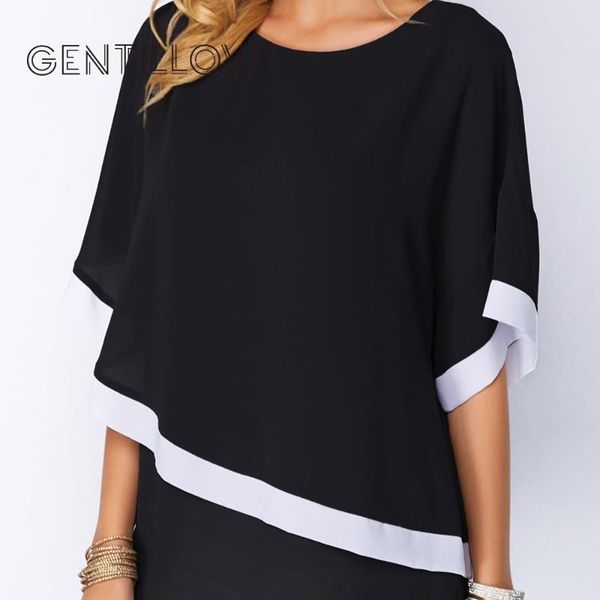 plus size chiffon blouse causal patchwork irregular shirts batwing o neck summer women blouse and oversized 5xl, White
plus size chiffon blouse causal patchwork irregular shirts batwing o neck summer women blouse and oversized 5xl, White