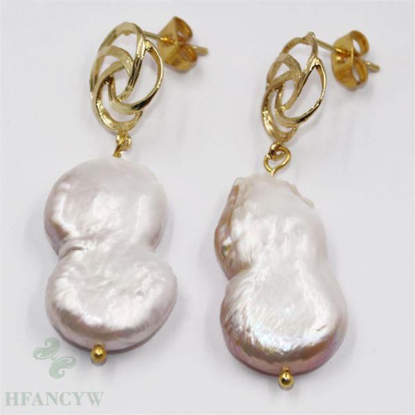 16-25mm white baroque pearl earrings hook jewelry party luxury classic real twopin aurora earbob cultured natural wedding, Silver
16-25mm white baroque pearl earrings hook jewelry party luxury classic real twopin aurora earbob cultured natural wedding, Silver