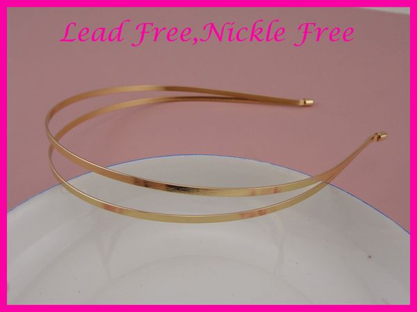 5pcs golden plain double 3mm flat metal wire hair headbands at nickle and lead bargain for bulk, Silver
5pcs golden plain double 3mm flat metal wire hair headbands at nickle and lead bargain for bulk, Silver