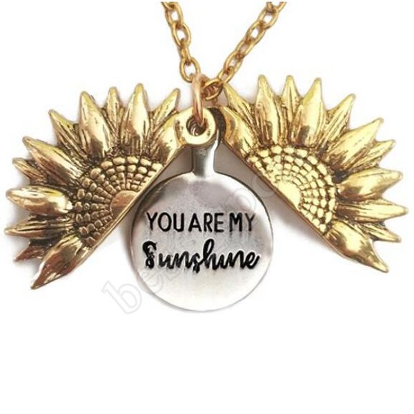 unique design you are my sunshine engraved necklace sunflower locket necklace can open pendant necklace gift zza1317, Silver
unique design you are my sunshine engraved necklace sunflower locket necklace can open pendant necklace gift zza1317, Silver