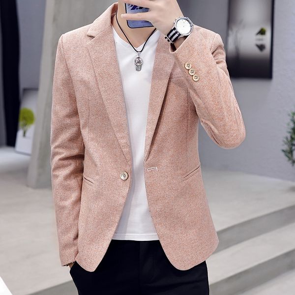 men blazer spring and autumn 2020 new fashion solid color slim business casual single-button suit for men, White;black
men blazer spring and autumn 2020 new fashion solid color slim business casual single-button suit for men, White;black